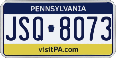 PA license plate JSQ8073