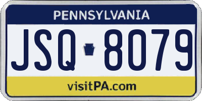 PA license plate JSQ8079