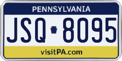 PA license plate JSQ8095