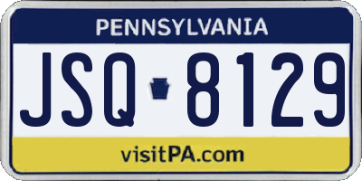 PA license plate JSQ8129
