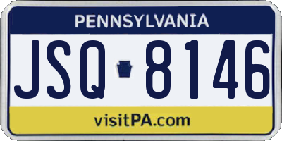 PA license plate JSQ8146