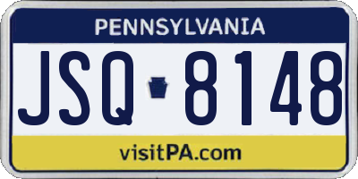 PA license plate JSQ8148