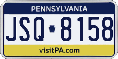PA license plate JSQ8158