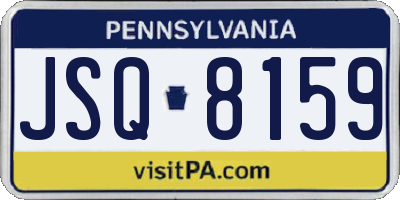 PA license plate JSQ8159