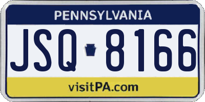 PA license plate JSQ8166