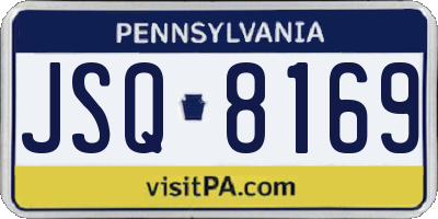 PA license plate JSQ8169
