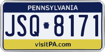 PA license plate JSQ8171