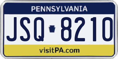 PA license plate JSQ8210