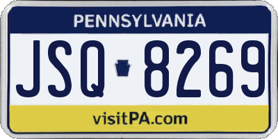 PA license plate JSQ8269
