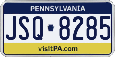 PA license plate JSQ8285