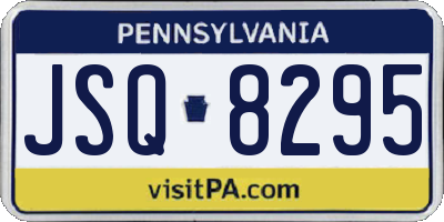 PA license plate JSQ8295