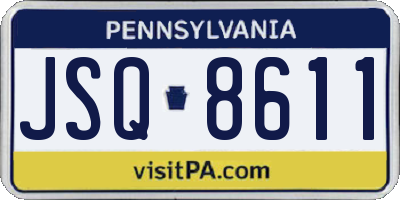 PA license plate JSQ8611