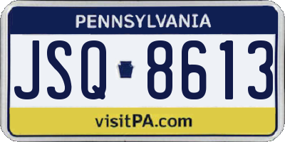 PA license plate JSQ8613