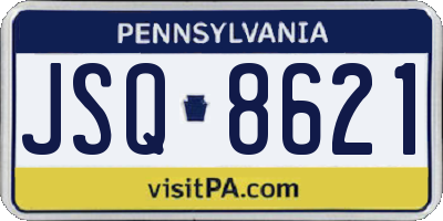 PA license plate JSQ8621