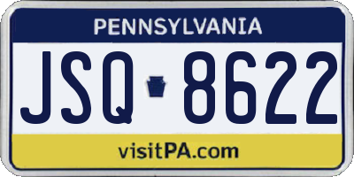 PA license plate JSQ8622