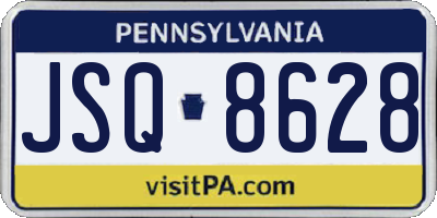 PA license plate JSQ8628
