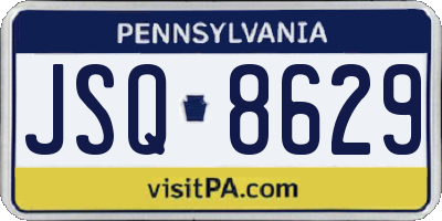PA license plate JSQ8629