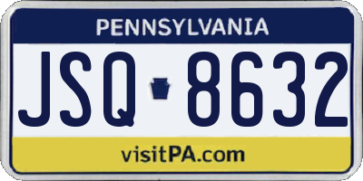 PA license plate JSQ8632