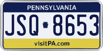 PA license plate JSQ8653