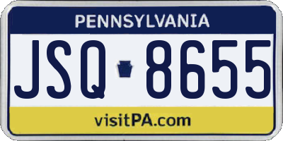 PA license plate JSQ8655