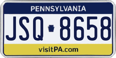 PA license plate JSQ8658
