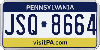 PA license plate JSQ8664
