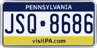 PA license plate JSQ8686