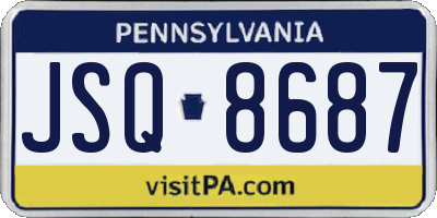 PA license plate JSQ8687