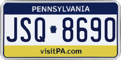 PA license plate JSQ8690