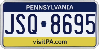 PA license plate JSQ8695