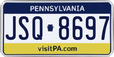 PA license plate JSQ8697
