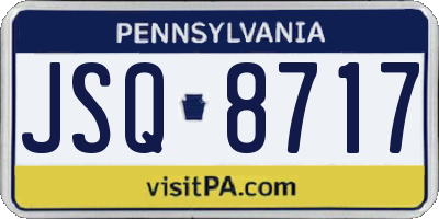 PA license plate JSQ8717