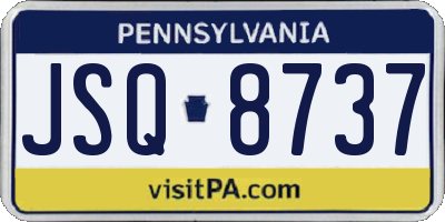 PA license plate JSQ8737