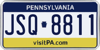 PA license plate JSQ8811