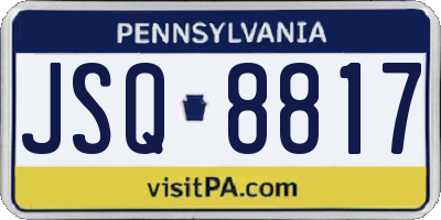 PA license plate JSQ8817