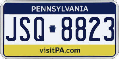 PA license plate JSQ8823