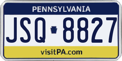 PA license plate JSQ8827