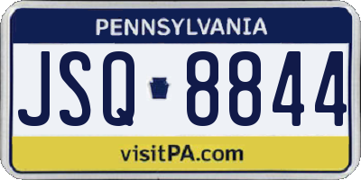 PA license plate JSQ8844