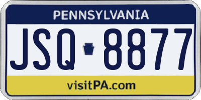 PA license plate JSQ8877