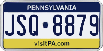 PA license plate JSQ8879