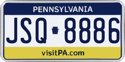 PA license plate JSQ8886