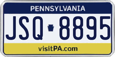PA license plate JSQ8895
