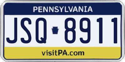 PA license plate JSQ8911