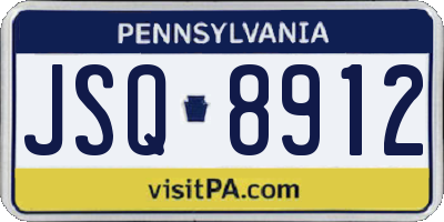 PA license plate JSQ8912