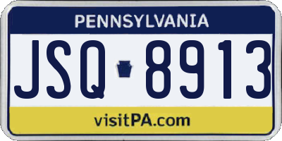 PA license plate JSQ8913