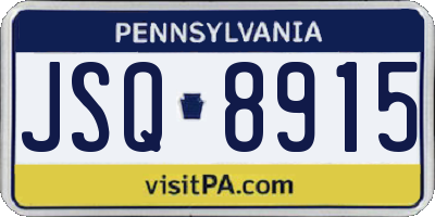 PA license plate JSQ8915
