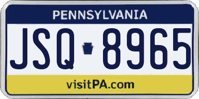 PA license plate JSQ8965