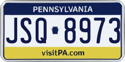 PA license plate JSQ8973