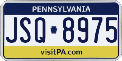 PA license plate JSQ8975