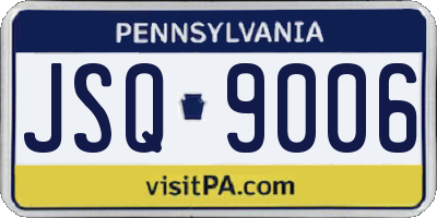 PA license plate JSQ9006